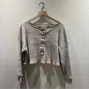 FP Beach
Heathered Gray Button Down Cropped Sweater SZ S/ P